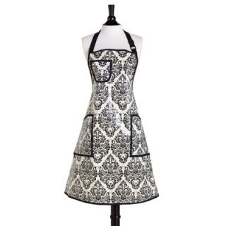 Jessie Steele Brown and Cream Woven Houndstooth Doris Apron   115 JS