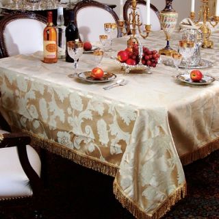  Linen Classic Damask Design Fringes 60 X 84 Tablecloth