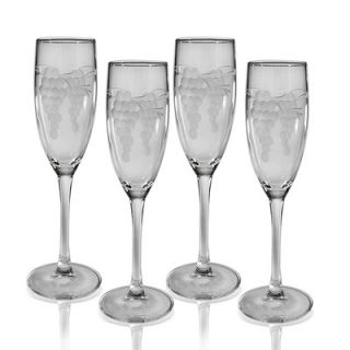  of 4 Champagne Flute 5.75 oz. Hand Cut Sonoma Pattern   003 6854 87 4