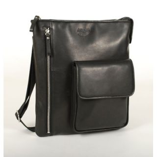 Aston Leather Vertical Shoulder Bag with Front Pocket   SHL 91