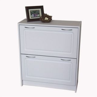 4D Concepts Deluxe Double Shoe Cabinet in White
