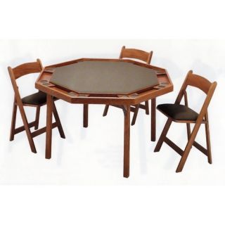 57 Maple Contemporary Folding Poker Table Set