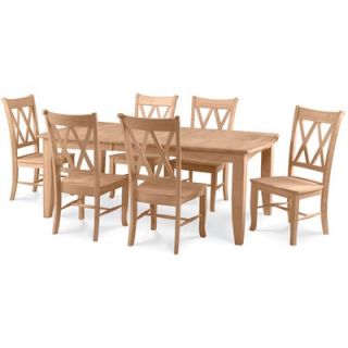International Concepts Unfinished Wood 4 Piece Dining Table
