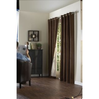  Suede Insulated Solid Color Grommet Top Curtain Panel   70231 109 114