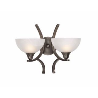 Triarch Lighting Luxor Two Light Wall Sconce in Antique Brushed Steel