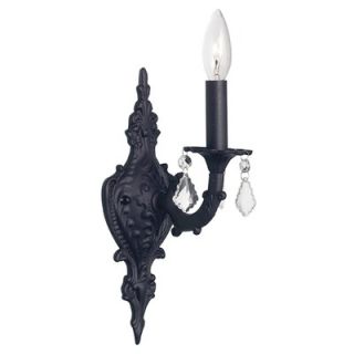 Jubilee Collection Scroll Wall Sconce in Black
