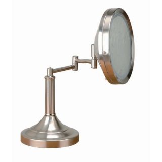 Lite Source Vogue Make Up Mirror and Lamp in Polished Steel