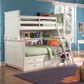 InRoom Designs Twin over Full Bunk Bed with Built In Ladder