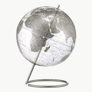 Replogle Crystal Marquise Transparent Silver World Globe