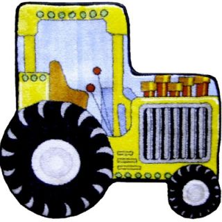Fun Rugs Fun Shape High Pile Tractor Kids Rug   FTS   134