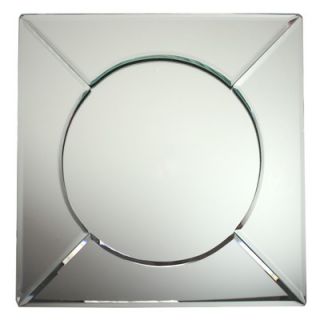 ChargeIt! Scalloped Edge Square Mirror Glass Charger Plate (Set of 6