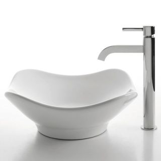  Tulip Sink in White with Ramus Single Lever Faucet   C KCV 135 1007