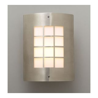 PLC Lighting Turin Outdoor Wall Sconce in Satin Nickel   1876 Matte