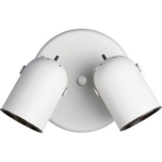 Progress Lighting 50W Round Back Directional Wall Sconce in White