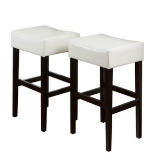 Home Loft Concept Classic Backless Leather Bar Stool (Set of 2