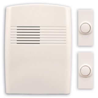 Wireless Battery Operated Door Chime Kit with Two Push Buttons
