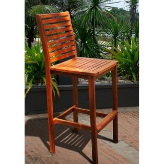 Vifah Outdoor Wood Bar Chair