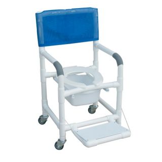 Standard Deluxe Shower Chair with Folding Footrest and Optional Acc