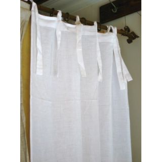Pom Pom At Home Organic Linen Tie Top Curtain Panel   O 3001 F 00