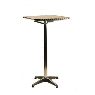 24 Square Top Aluminum Table   Bar Height
