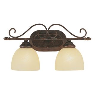 TransGlobe Lighting Two Light Bath Vanity in Rubbed Oil Bronze