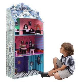 Teamson Kids Modern Spooktacular Doll House with Furniture