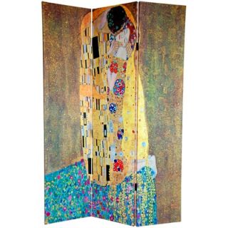 Oriental Furniture 6Feet Tall Double Sided Works of Klimt Room Divider