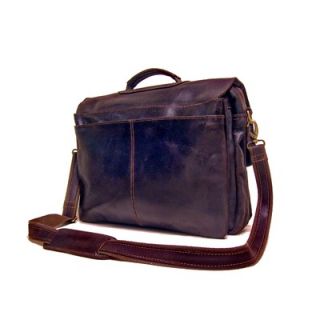 Le Donne Leather Distressed Leather Flap Over Briefcase