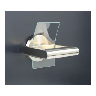 PLC Lighting Patrick Wall Sconce in Satin Nickel   6443 Clear SN