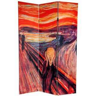 Oriental Furniture 6 Feet Tall Double Sided The Scream Room Divider