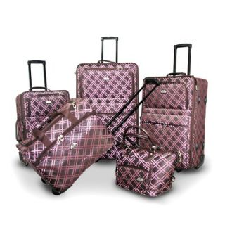 American Flyer Pemberly Buckle 5 Piece Luggage Set