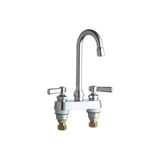 Chicago Faucets Centerset Bathroom Sink Faucet with Double Lever