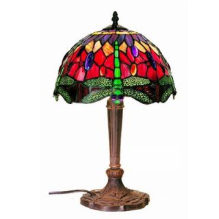 Warehouse of Tiffany Purple / Red Dragonfly Table Lamp   305+MB45