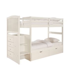 Powell Angelica Arch Spindle Chest End Twin over Twin Bunk Bed with