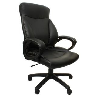 Merax Leather Back Bonded Office Chair with Curved and Padded Arms