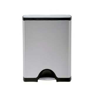 simplehuman Recycler Trash Can in Brushed Stainless Steel