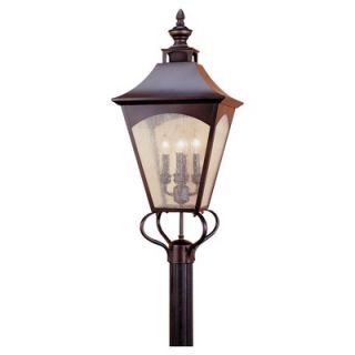 Feiss Homestead Four Light Outdoor Post Lantern in Oil Rubbed Bronze