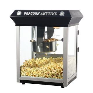 Popcorn Time Antique Popcorn Machine in Black