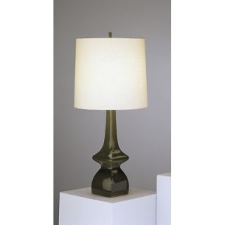 Robert Abbey Jayne Table Lamp in Tobacco Glazed Ceramic with Light