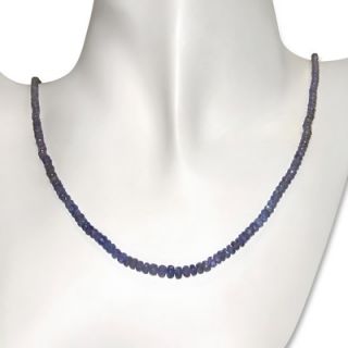 Amour Tanzanite bead Necklace with 14KW Lobster Clasp   NGKW0363TN