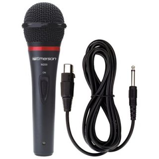 Emerson Karaoke Professional Microphone with Durable Metal Case and