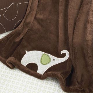 Carters Green Elephant Boa Blanket