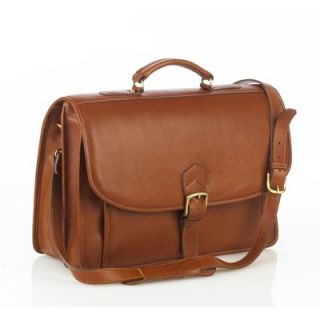 Aston Leather Double Compartment Briefcase   215   BC