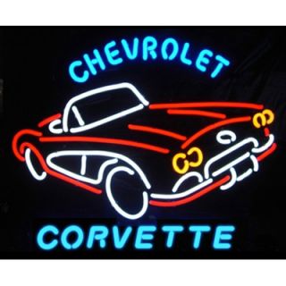 Neonetics GM Corvette 1950s Neon Sign   gm corvette 1950s neon sign