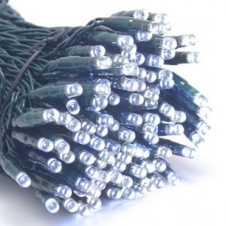 Mr. Light 200 LED Solar String Lights with Green Wire in Bright White