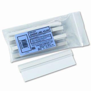 Recycled Removable Adhesive Label Holders, 3/4 x 6, Clear, 10 per Pack