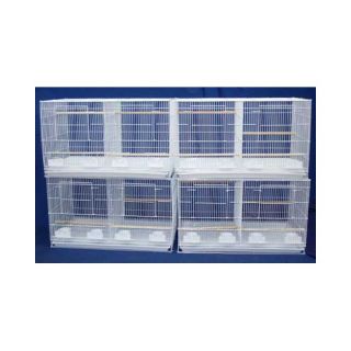 Lot of Four Medium Bird Breeding Cages with Divider