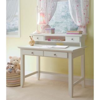 Home Styles Bedford Student Desk and Hutch Set with 2 Drawers on Desk