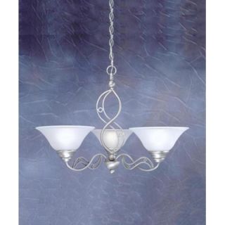  Lighting Jazz 3 Up Light Chandelier with Drop Glass Shade   233 512