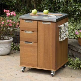 Home Styles Montego Bay Patio Kitchen Cart with Stainless Steel Top